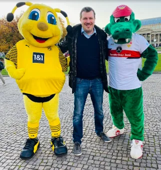 Fußball- und Maskottchen-Fan